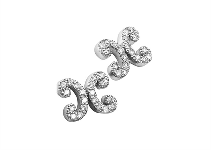 Rhodium Plated | Cubic Zirconia Set Stud Earrings